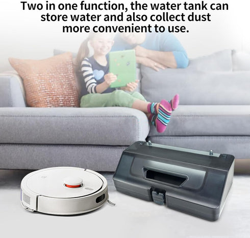 Viomi Water Tank Dust Box Filter, Two-in-One Collection Box Filter for VIOMI V2 V2 PRO V3 Robot Vacuum Cleaner (Black)