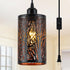 Industrial Black Plug in Pendant Light Vintage Mini Black Gold Hanging Lighting