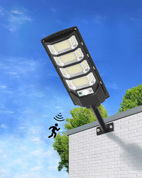 Wahomere Solar Street Lights Outdoor, 400W Solar Parking Lot Lighting, 6500K LED Street
