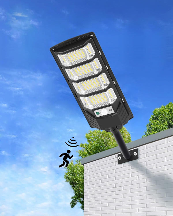 Wahomere Solar Street Lights Outdoor, 400W Solar Parking Lot Lighting, 6500K LED Street