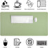 Decor(31.515.7 Inches) Light Green Desk Mat with Stitched Edges, Large Mouse Pad, Non-Slip Desk Protector Mat, Leather