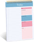 To Do List Notepad, Daily Planner Undated with 52 Sheets, 6.5" x 9.8" Checklist Productivity Organizer with Hourly
