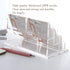 Clear Acrylic Business Card Holder Display for Desk - 3 Tier 6 Slot Stand, Holds 300 Cards - 1 Pack