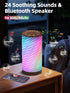Printerst Dimmable 3-in-1 Touch Bedside Lamp with Sound Machine for Adults, Night Light for Bedroom, Bluetooth Speaker