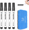 maxtek Black Dry Erase Markers 4 Count with 1 Magnetic Eraser, Low