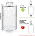 Skelang 2 Crackle Lip-less Glass Lamp Shade, Cylindrical Light Cover with Fitter Opening, Replacement for Chandelier