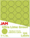 JAM PAPER Ultra Lime Green Circle Label Sticker Seals, 1 2/3 Inch Diameter, 120 Round Labels/Pack