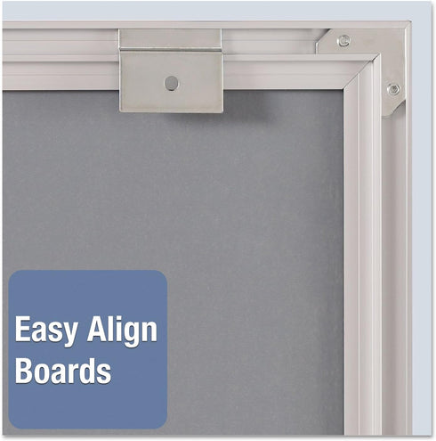 Quartet Matrix Modular Magnetic Whiteboard, 16" x 16", Includes Tray and Marker, Silver Aluminum Frame