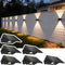 Solar Fence Lights Outdoor, 6 Pack Warm White Up and Down Solar