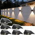 Solar Fence Lights Outdoor, 6 Pack Warm White Up and Down Solar