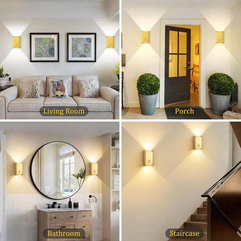 1 Pack 5000mAh 3 Closet Battery Operated Wall Sconce Light: Rechargeable Motion Sensor Night Light Colors Wireless