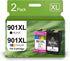 HP 901XL Ink Cartridge Combo Pack Replacement for Officejet 4500 J4500 J4524 J4540 J4640 (1 Black, 1 Tri-Color)