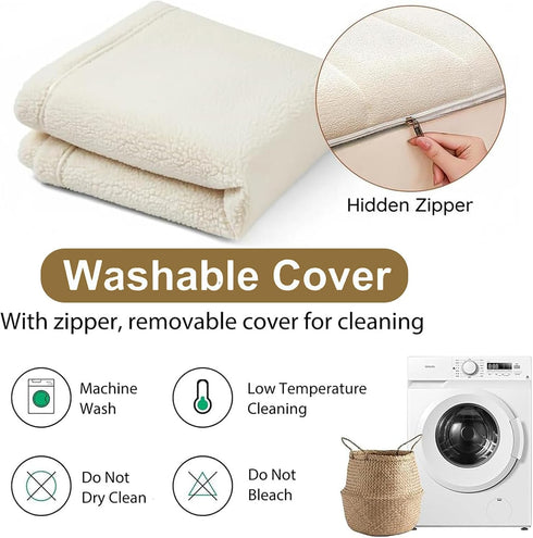 BLLMTEAR Bottom(5,30x60cm) Window Seat Cushions Indoor, Bay Window Cushion, Waterproof Anti-cat Scratch Bench Cushions