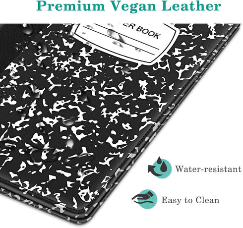 Fintie Server Book Organizer with Zipper Pocket, PU Leather Restaurant Guest Check Presenters Card Holder for Waitress