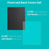 Binditek 200 Pack Binding Covers and Backs Set, 8.5 x 11 Inches, 100 Pcs 10 Mil Clear PVC Binding Covers, 100 Pcs 12