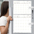 Dry Erase Monthly Calendar Planner Sticker Decal, Removable & Reusable, Magnetic Fine-Tip Marker Included, 9 x 12 inches
