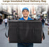 3 Frozen Lnrueg PCS Insulated Food Delivery Bags, XXXL Pizza Cooler Bag, Thermal Hot Cold Carrier for Catering