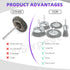 Swpeet 9Pcs Wire Scratch Brush Kit, Including 5Pcs Wire Wheel Cup Brush and 3Pcs Brass/Stainless/Carbon Steel Brushes