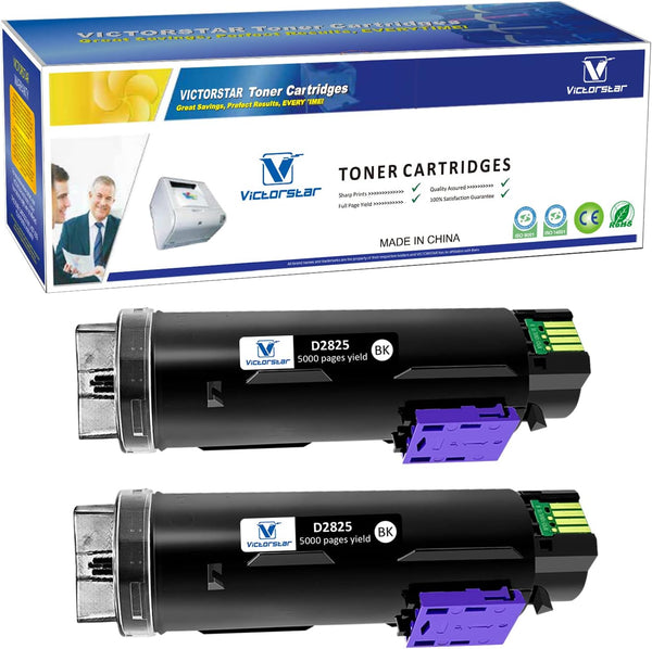 VICTORSTAR Compatible Toner Cartridges S2825cdn H625cdw H825cdw?Extra High Yield?5000 Pages for Dell Color Laser