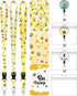 Set of 12 Bee Badge Reel ID Holders with Retractable Alligator Clip for Teacher Nurse Doctor Gifts