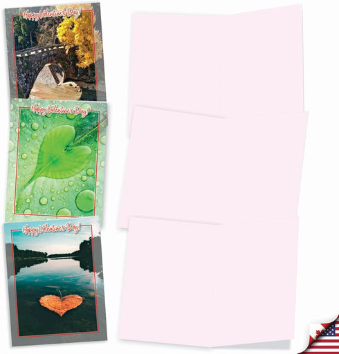 The Best Card Company - 10 Boxed Valentine Note Cards with Envelopes, Heartscapes
