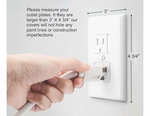 6-Pack 3"Wide 4.75"High-An (1-Screw), Safety Innovations Self-Closing Outlet Covers (For Center Screw Outlets Only)