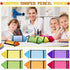 6 Kisston Pcs Pencil Pouch Case Bulk Colorful Kawaii Cute Pencil Crayon Shaped Bags with Zipper Aesthetic Crayon Case
