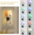 MHSNL 1 Pack Battery Operated Wall Sconces,Crystal Plum Blossom Decor Rechargeable Wall Lights with Detachable