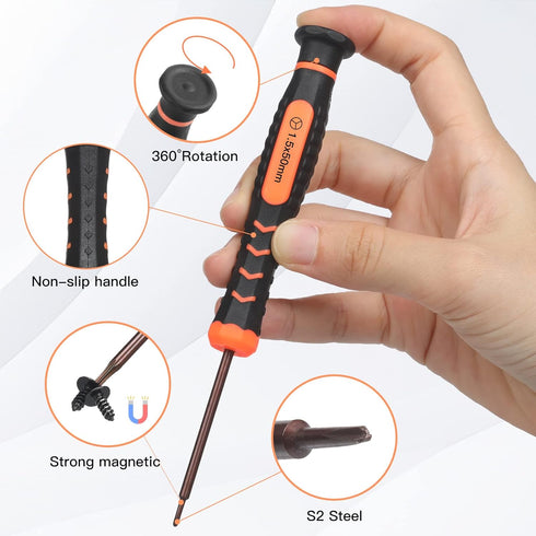 Screwdriver Kit for Switch, 6Pcs Repair Set with Triwing Y00,Y1,Phillips PH000, Tweezers, Crowbar, Triangle Pry, for Switch Lite, Joycon Controller, Wii, Gameboy Advance SP, Gamecube by Jorest