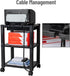 Mind Reader 2 3 Compact Rolling Printer Cart, Utility Stand with Wheels and Drawer, Space Saving Printer Stand for Home