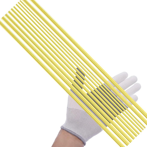 Brass Tube Tubing Set, 1mm to 4mm OD x 0.2mm Wall Thickness, 300mm Length, 14 Pieces