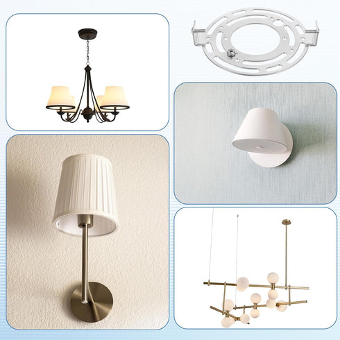 Xelsluthe 115mm (4.5") Light Fixture Mounting Bracket, Light-Mounting Bracket Light Crossbar Round Ceiling Plate