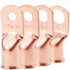 10PCS Heavy Duty Battery Lugs, 1/0AWG 5/16in M8 Battery Cable Ends Ring Terminals, Electrical Connectors
