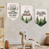 ChissNook Set 3, Woodland Nursery Canvas Banner of Adventure Hunting Nursery Hanging Pennant Banner Flags Wall Display