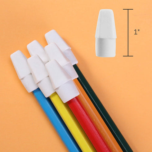 Mr. Pen White Pencil Top Erasers, 120 pc - Eraser Caps for Pencils, White Pencil Head Erasers