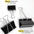 BAZIC Binder Clips Assorted Size Black, Small Medium Large Paper Clamps Paper Clip, Paperclips for Office School Supplies Home (12/Pack), 1-Pack by BAZIC Products