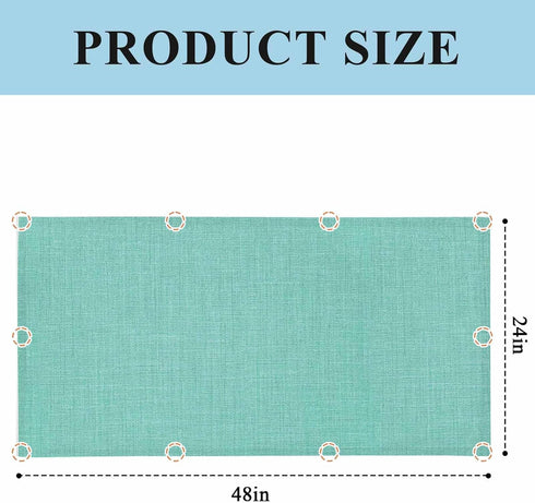 Home L6 2 Pack 4x2 Fluorescent Light Covers for Ceiling Lights Teal Green Linen Texture Magnetic Light Filters ft