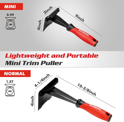 Goldblatt 3-Inch Trim Puller, Heavy Duty Molding Remover Multi-Tool for No-Damage Surface, Carpet Tack Strip, Baseboard