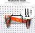 ULTECHNOVO Hanger Hooks, Metal Pegboard Hooks Set for Garage Office Kitchen Storage Craft Hooks