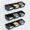 FRIMOONY 16 Pack Pegboard Bins, Organizing Accessories with Hooks and Labels, Black