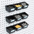 FRIMOONY 16 Pack Pegboard Bins, Organizing Accessories with Hooks and Labels, Black