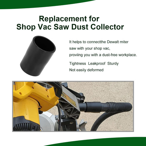 Miter Saw Vacuum Adapter for Dewalt, Dust Collection Adapter Compatible with DEWALT DWS715 DWS713 DW715 DWS716 DWS779
