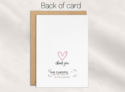 The Cardtel Thank You Cards for Teacher, Appreciation Card for Nurse, Therapist, Doctor, Coach, Doula, Midwife