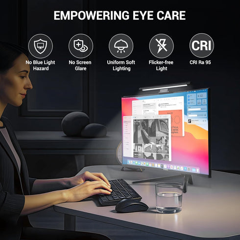 250LM PROSmart Monitor Light Bar, Computer Monitor Lamp, No Glare Eye-Care LED Screen Bar, Fit for Curved/Flat Monitor