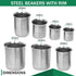 Stainless Steel Low-Form Beaker, 250ml Industrial-Grade Chemistry Lab Equipment for Liquids & Solids