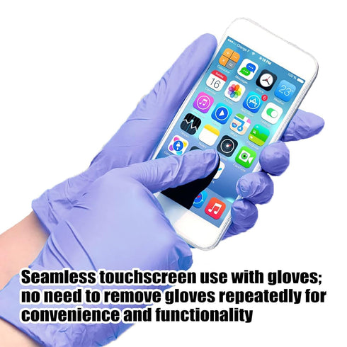 Nitrile Exam Gloves, Disposable Medical Gloves, Latex-Free, Powder-Free, Food Safe, Large, Box of 100