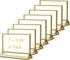 8 Pack 7x5 Acrylic Sign Holders Golden Border Wedding Table Number Frames Double Sided Table Menu Stands