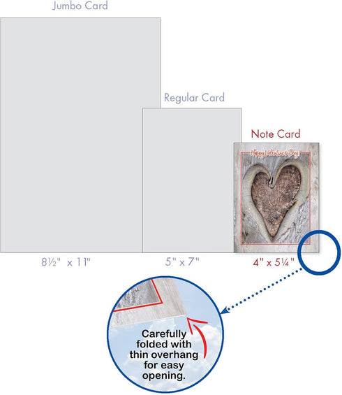 The Best Card Company - 10 Boxed Valentine Note Cards with Envelopes, Heartscapes