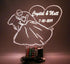 16 Wedding Couple Heart Love Night Light Up Lamp LED Stand Engraved Table Lamp Custom Engraved Room Decor Featuring