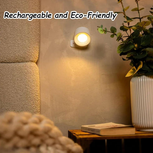 YILAF Lights, Sweden-Inspired Design Wall Mounted Light Rechargeable Magnetic LED Wall Lamp with Soft Glow, Stick-On